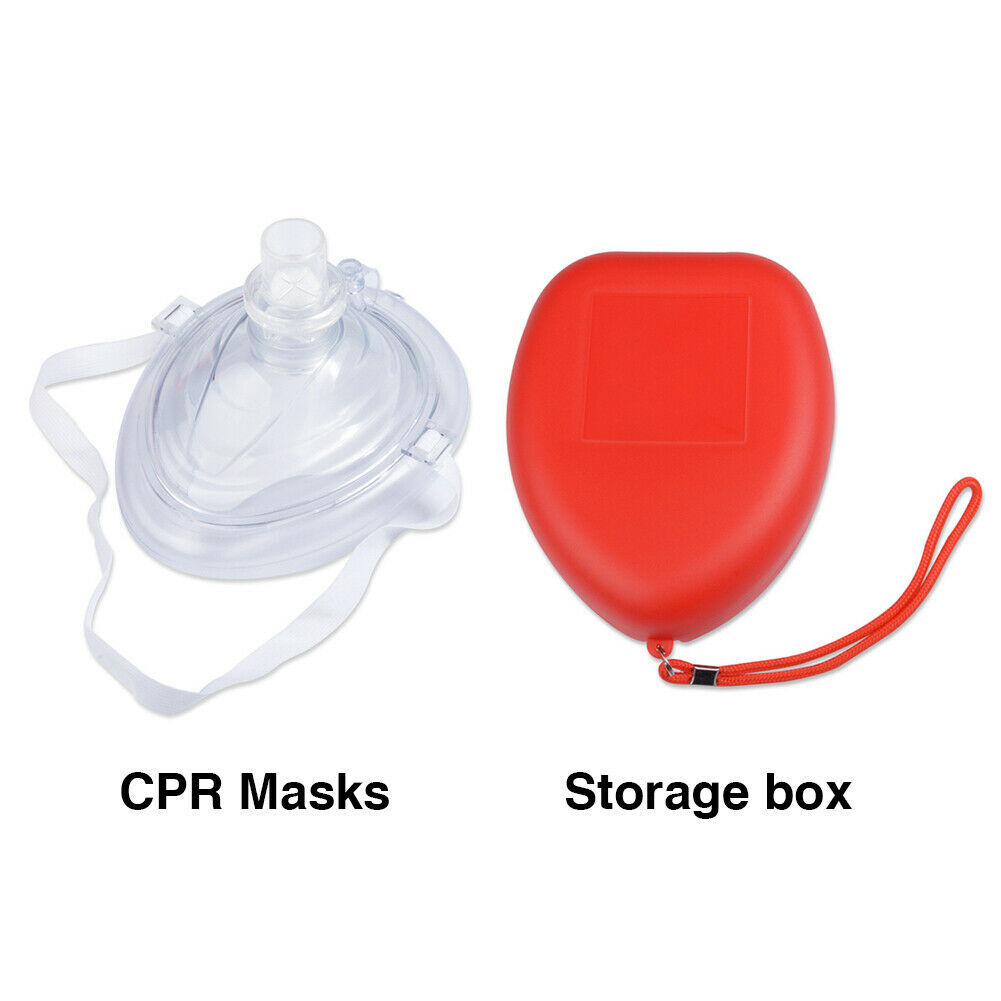 emergency CPR Breathing Mask One-Way Valve Reusable Artificial Respiration Mask