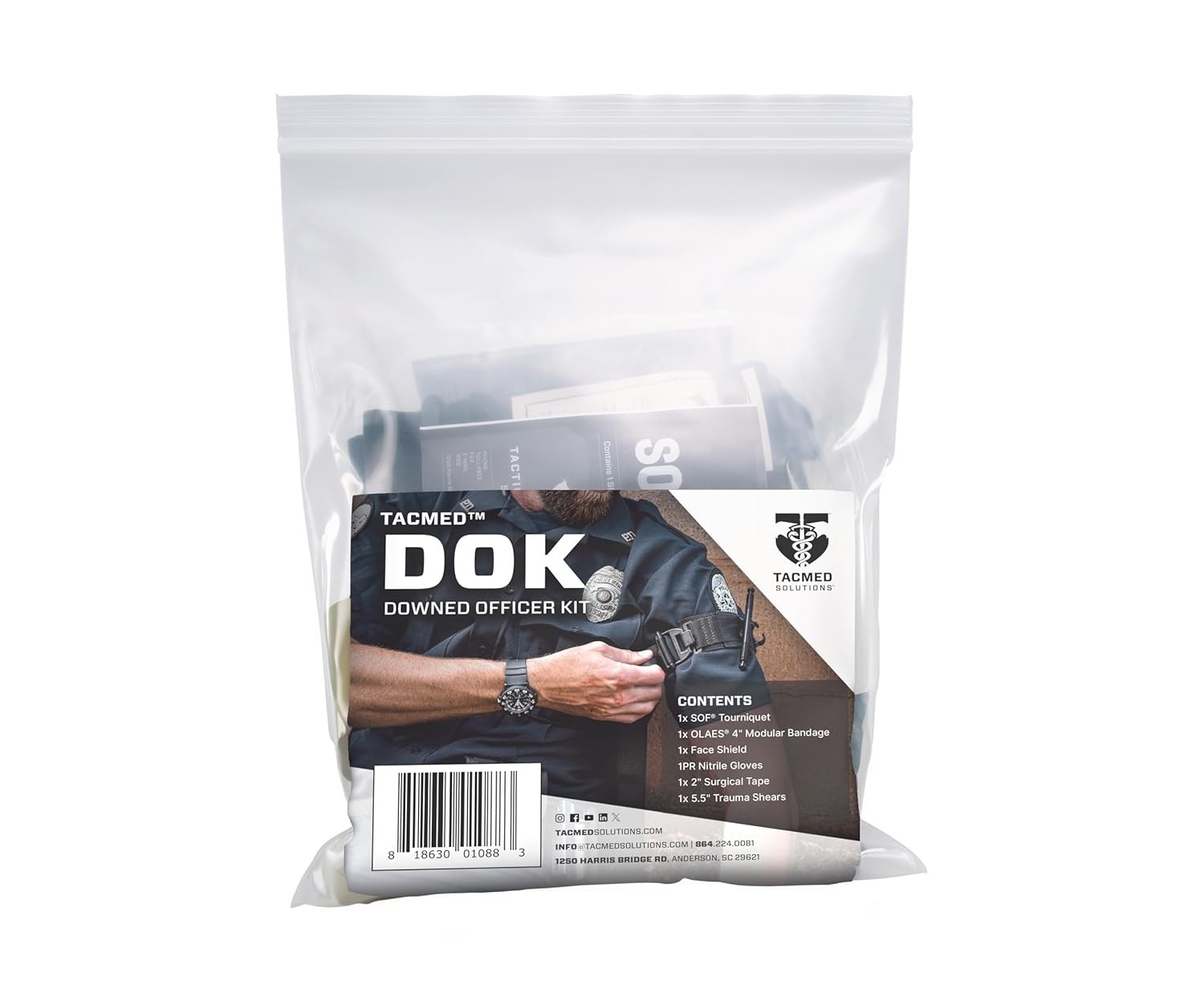Essential Emergency Trauma Kit: SOF Tourniquet & OLAES Bandage, Compact Size