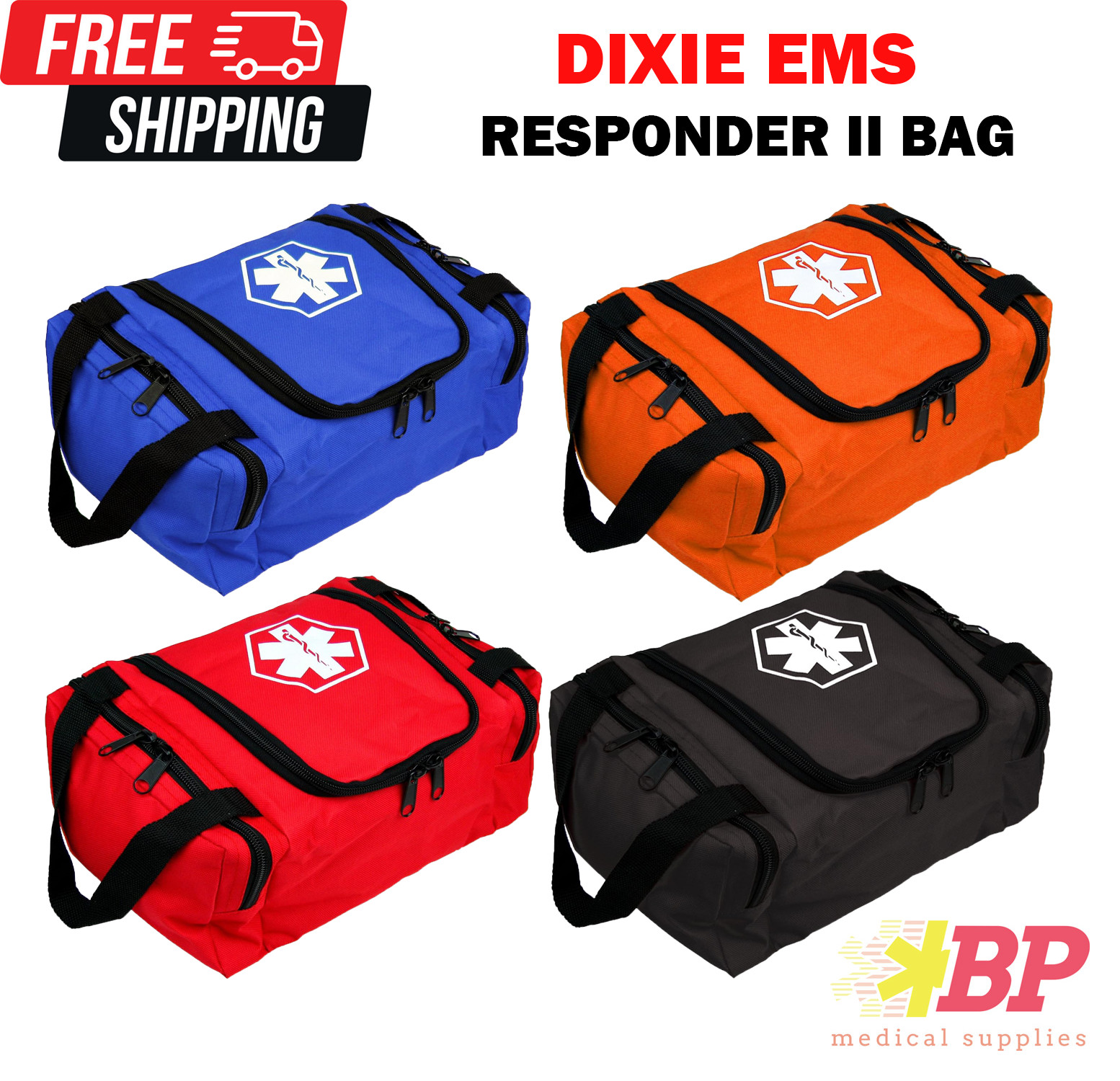 Dixie EMS Dixigear Empty First Responder II Bag 10.5" x 5" x 8"