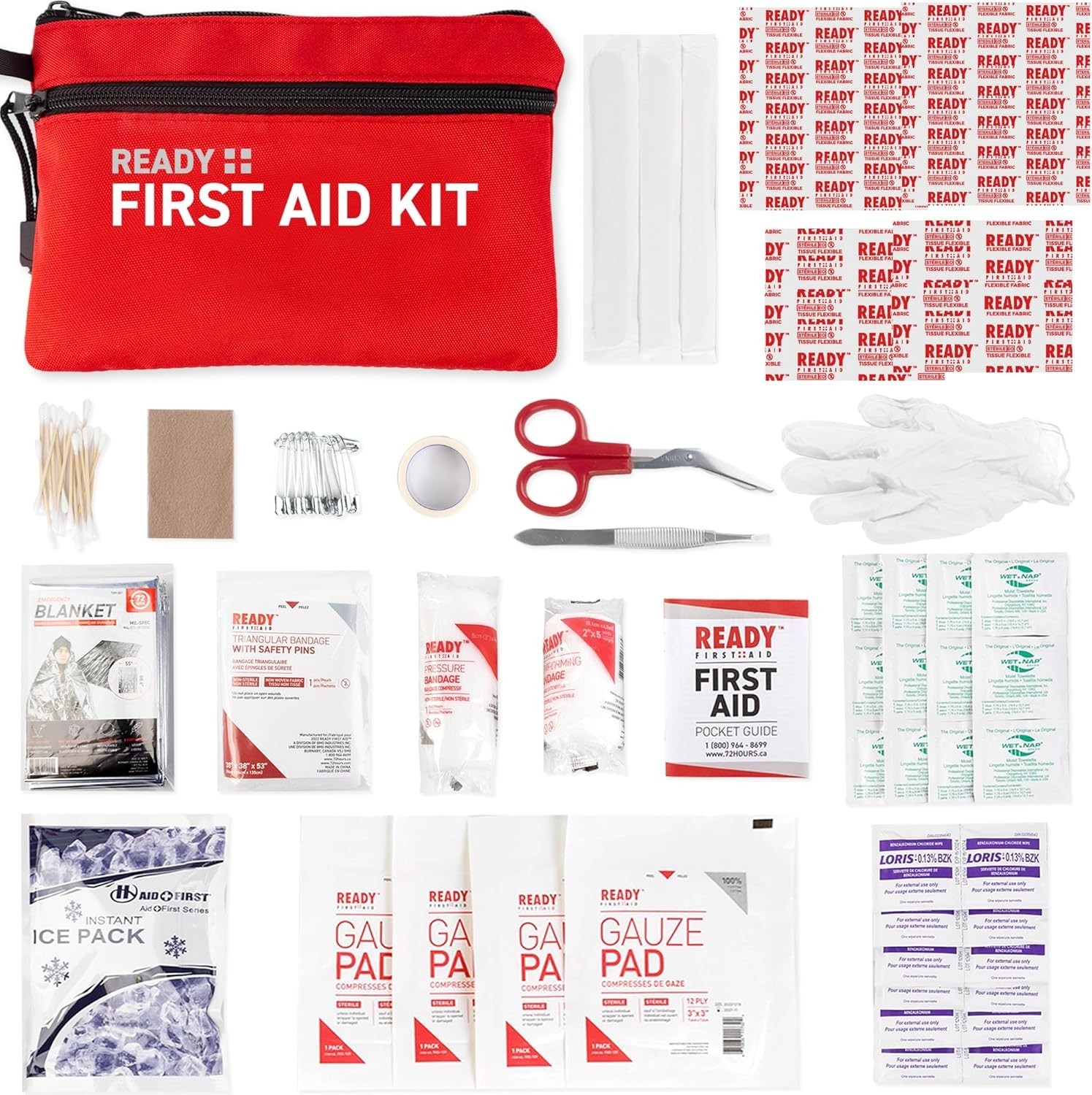 Complete 107 Piece First Aid Kit – Versatile Emergency Essentials for Home & Car
