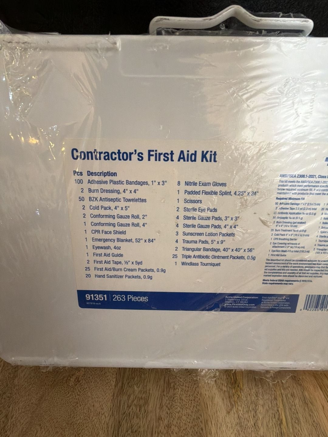 First Aid Only 91351 Contractor's First Aid Kit, 50-Person, 263 Pieces