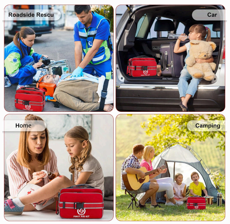 Professional 500-Piece First Aid Kit for Home, Car, Travel & Outdoor Emergencies