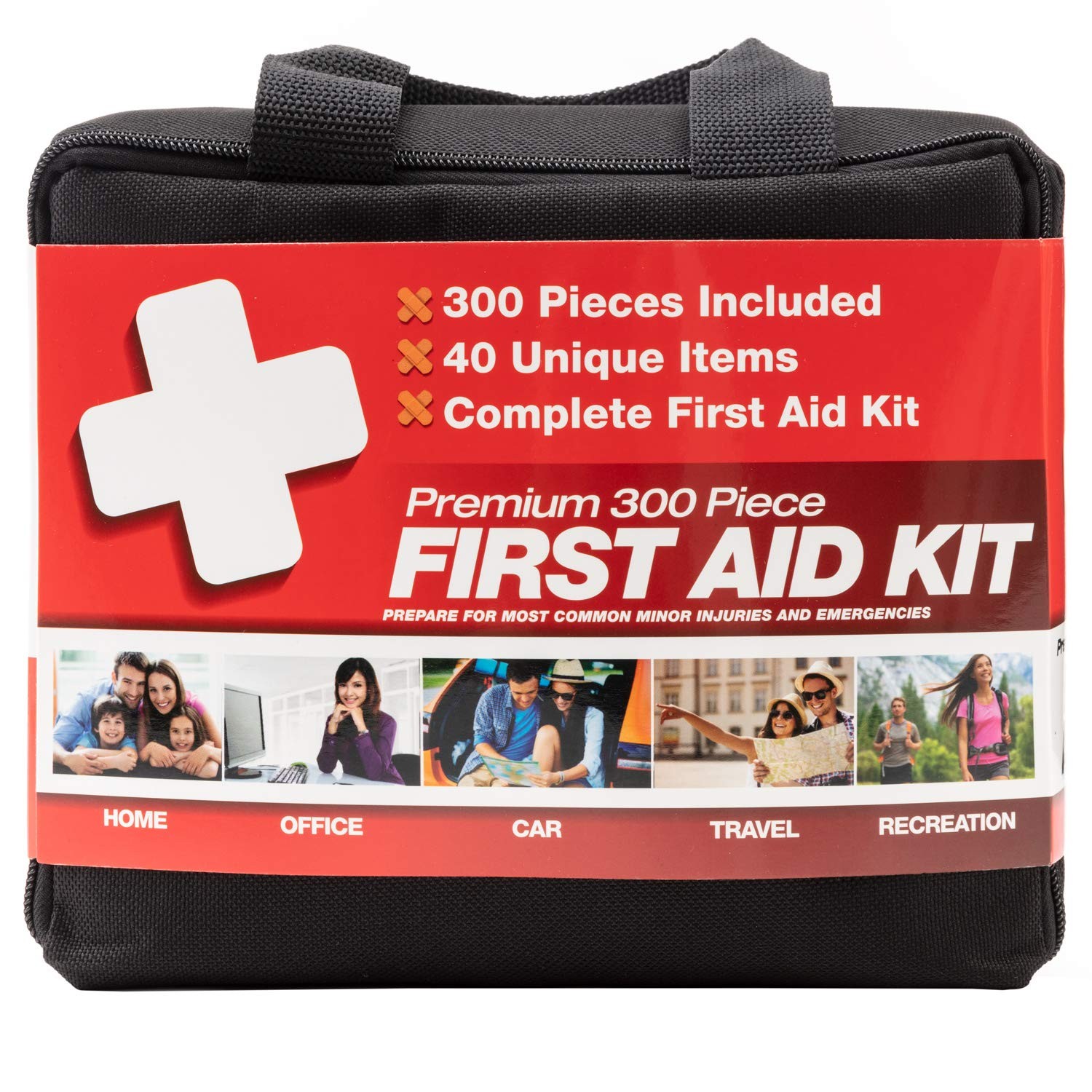 M2 BASICS Premium First Aid Kit 300 Pieces, 40 Unique Items First Aid Kit for…