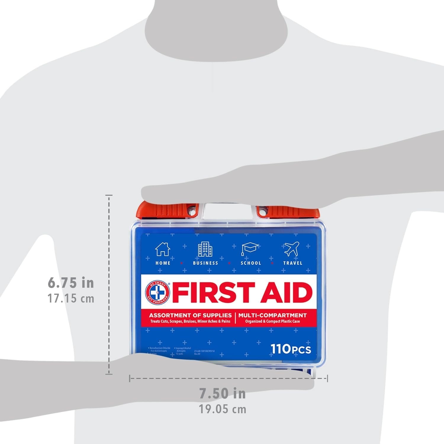Be Smart Get Prepared 110 Pc First Aid Kit: Clean, Treat, Protect Minor Cuts