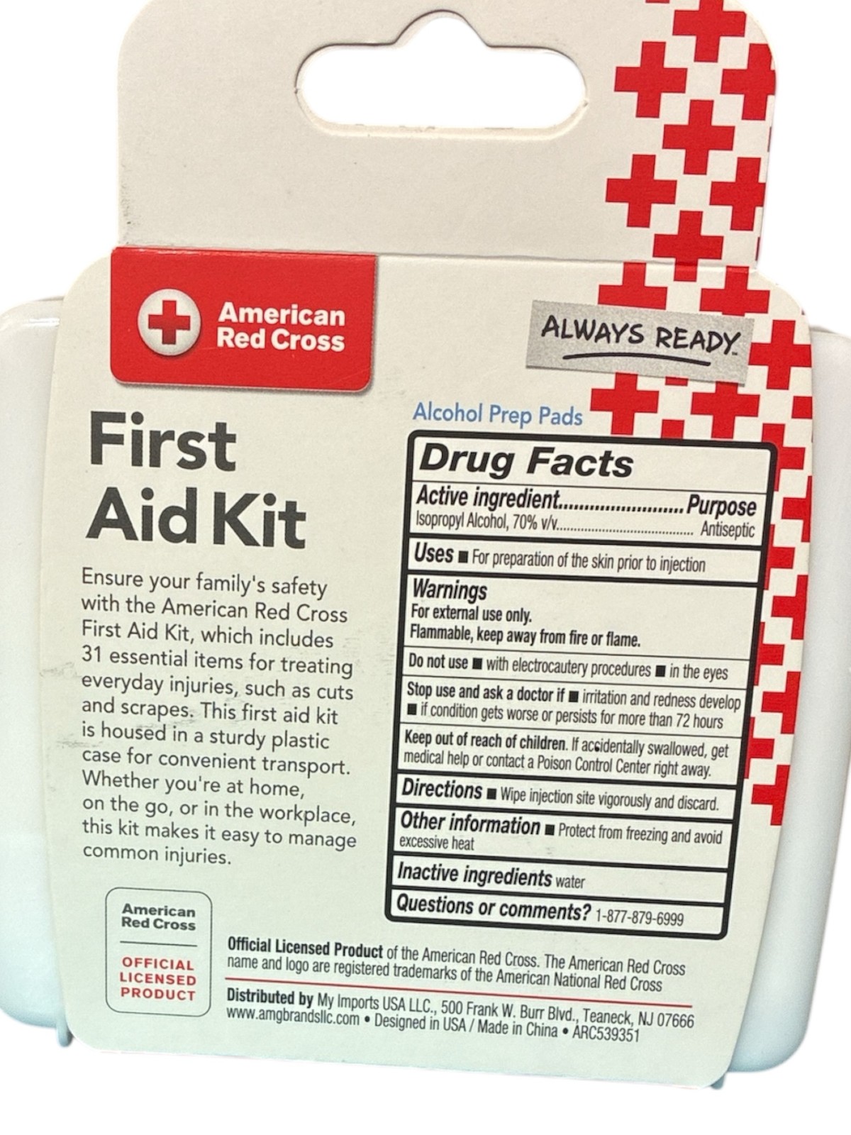 American Red Cross First Aid Kit 31 Pieces Emergency Travel Home Car