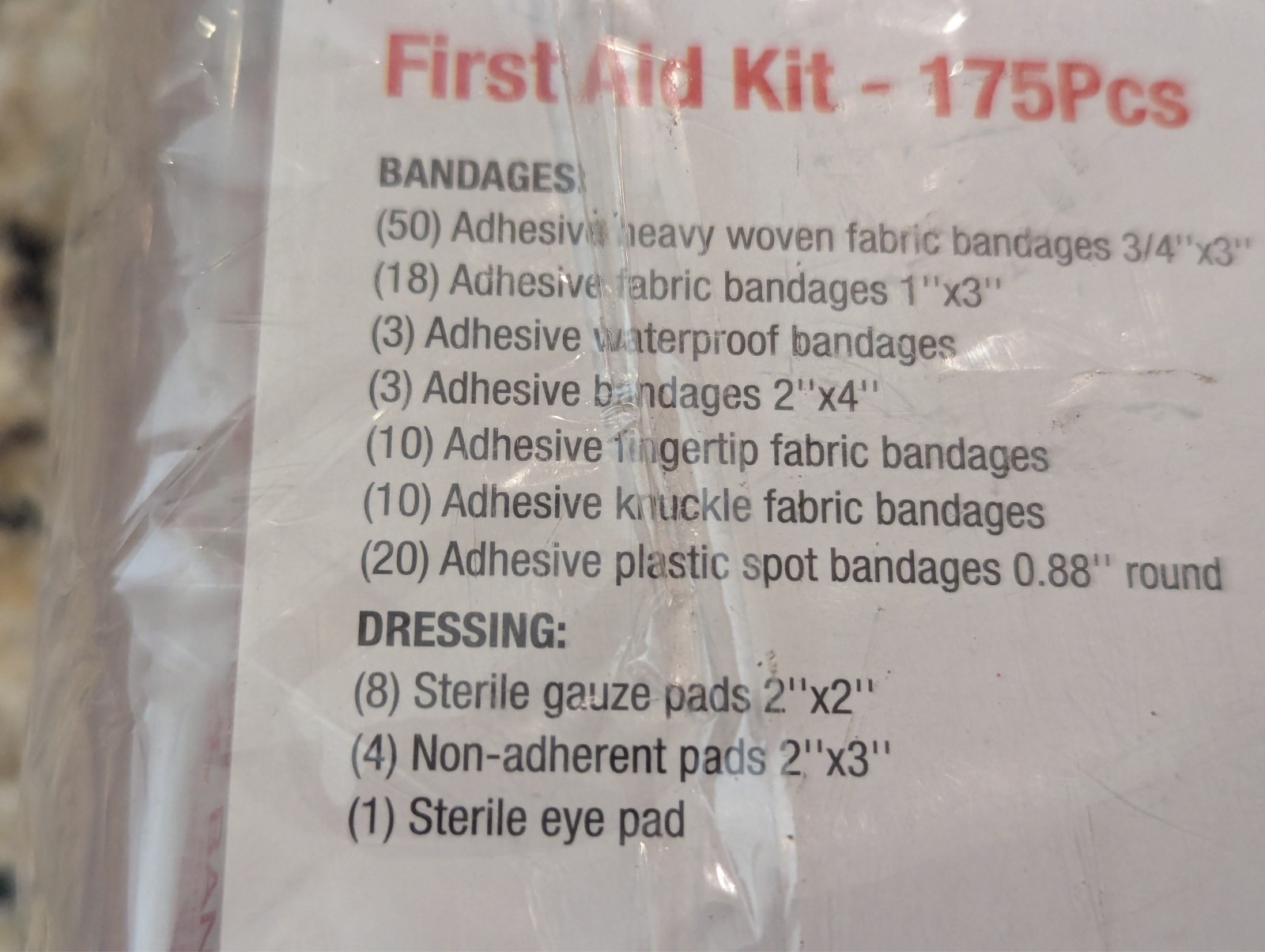 DMI 175-Piece First-Aid Kit, All-Purpose Use for Minor Cuts & Scrapes Bandages