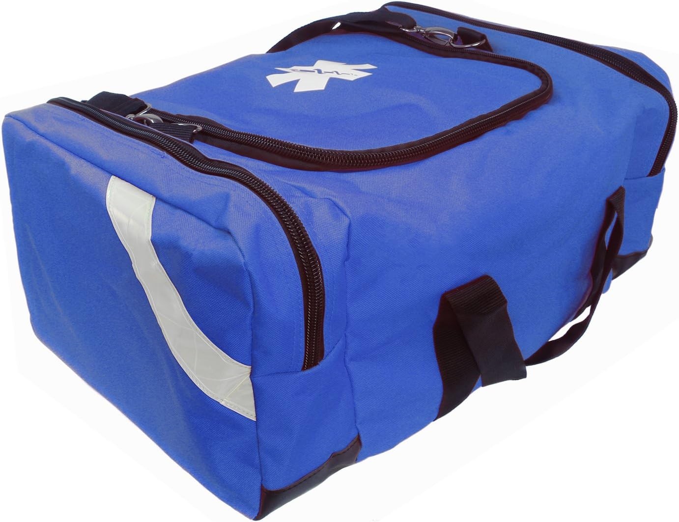 Durable Navy Blue First Responder Trauma Bag with Three Zippered Compartments