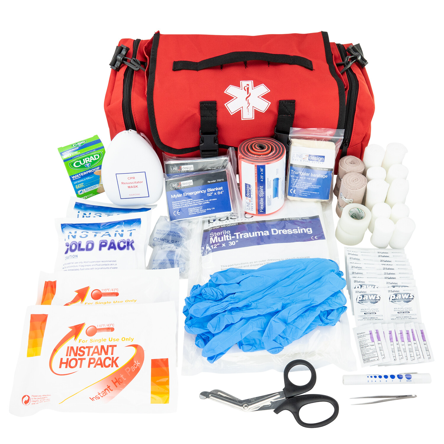 LINE2design First Aid Kit – EMS EMT Emergency Rescue Trauma First Responder Bag