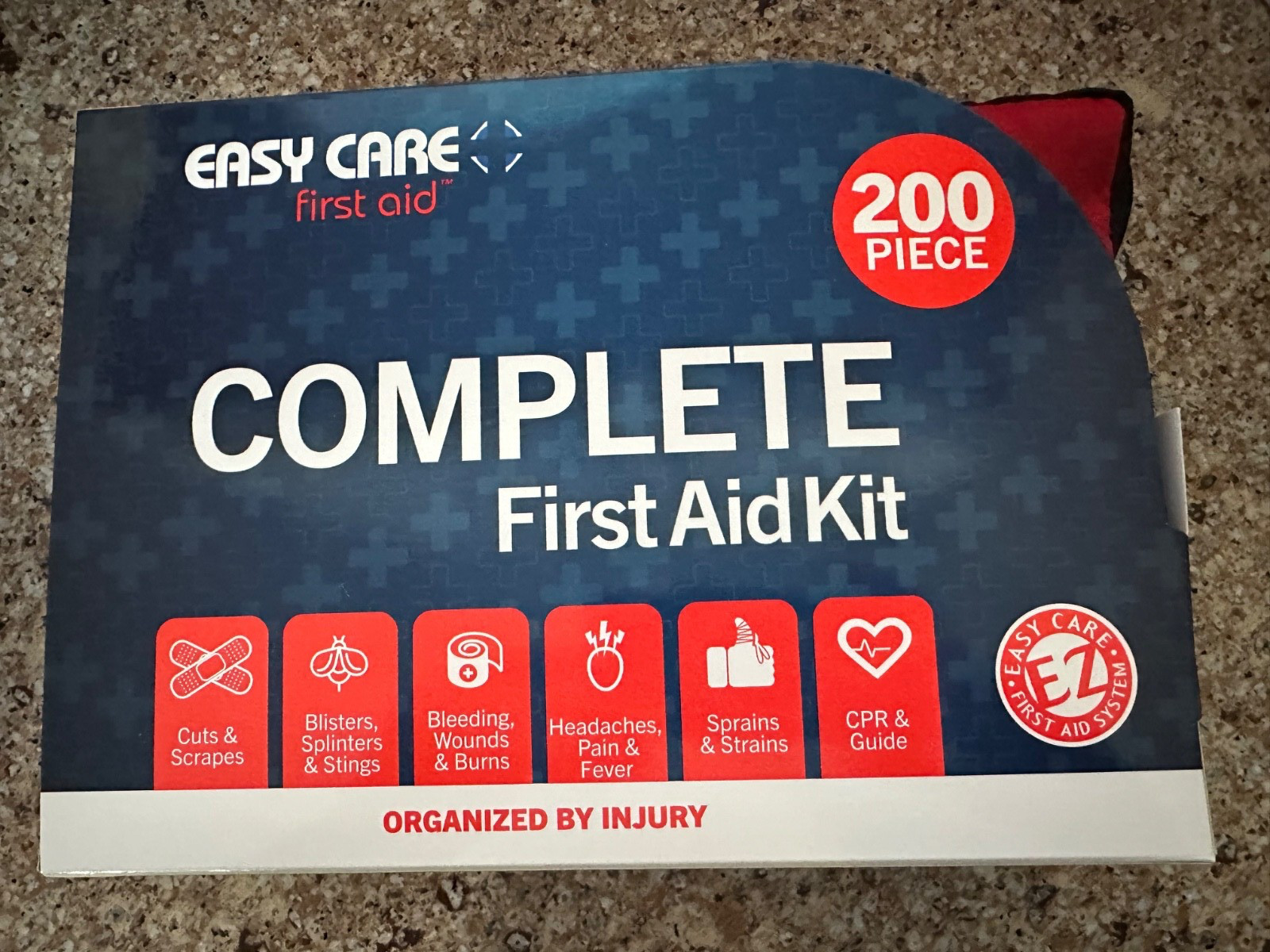 Easy Care Complete First Aid Kit 200 Piece Red Pouch Case – Brand New