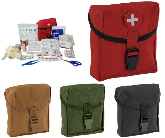 ELITE FIRST AID New First Platoon STOCKED Kit MOLLE Tactical EDC Multiple Colors