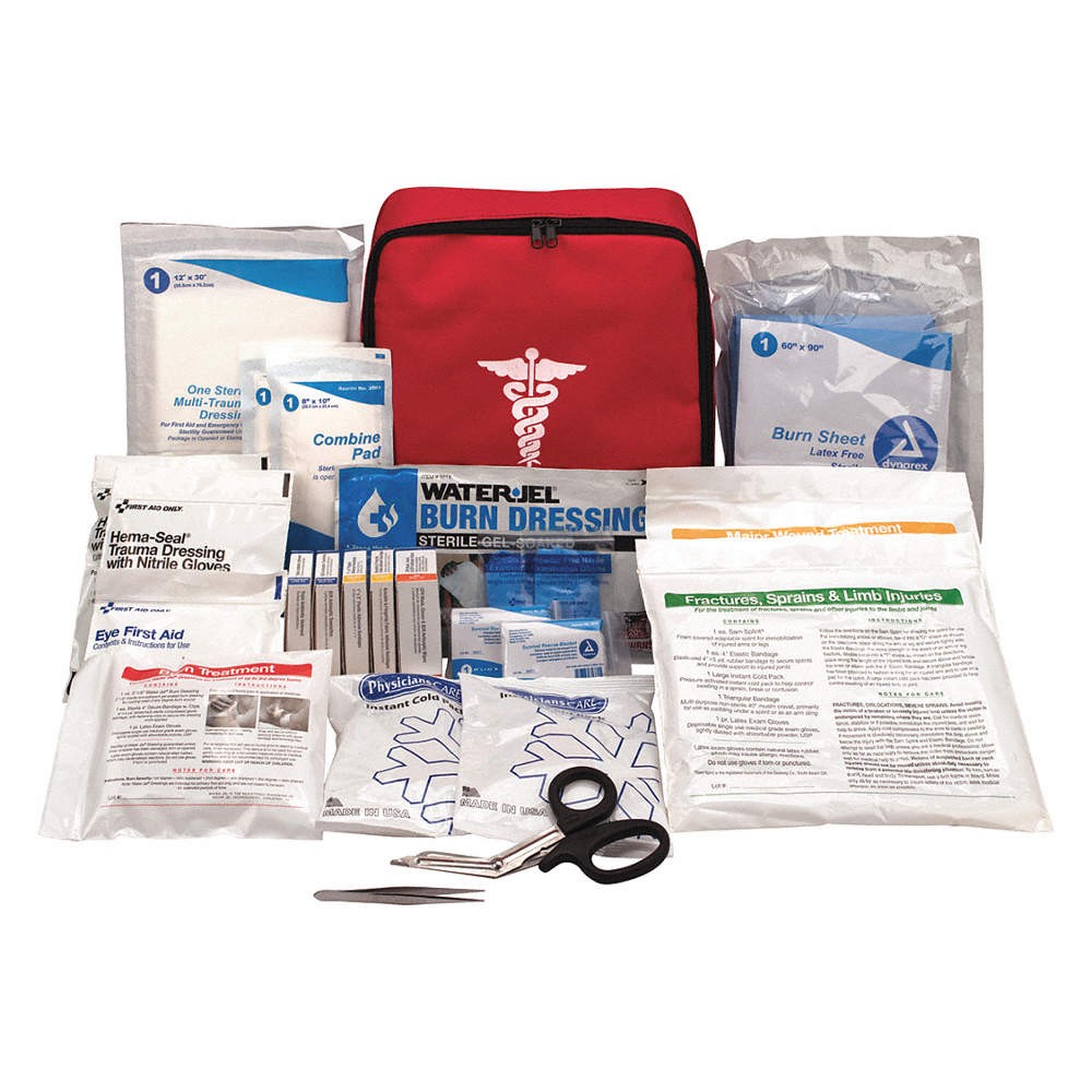 FIRST AID ONLY 3300 First Aid Kit w/House,109pcs,5×16",Red 49H359