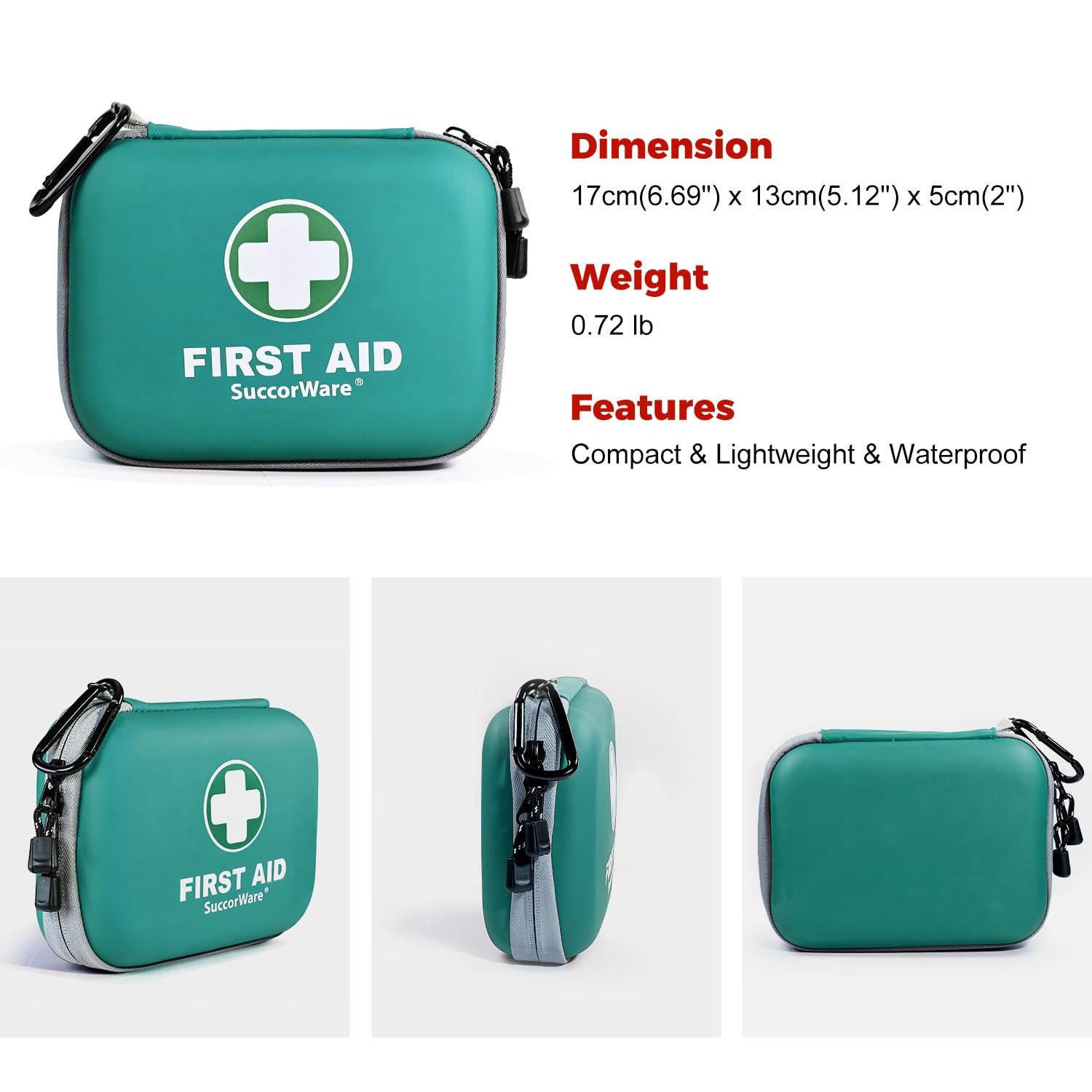 150 Pieces Mini First Aid Kit – Small Medical Kit with Hard Shell – Emergency…