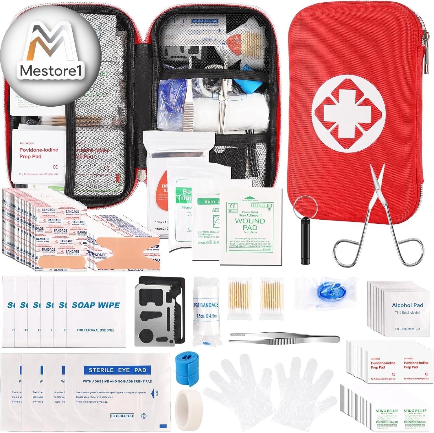 Mini Travel First Aid Kit Emergency Kit with 201PCS First Aid Supplies