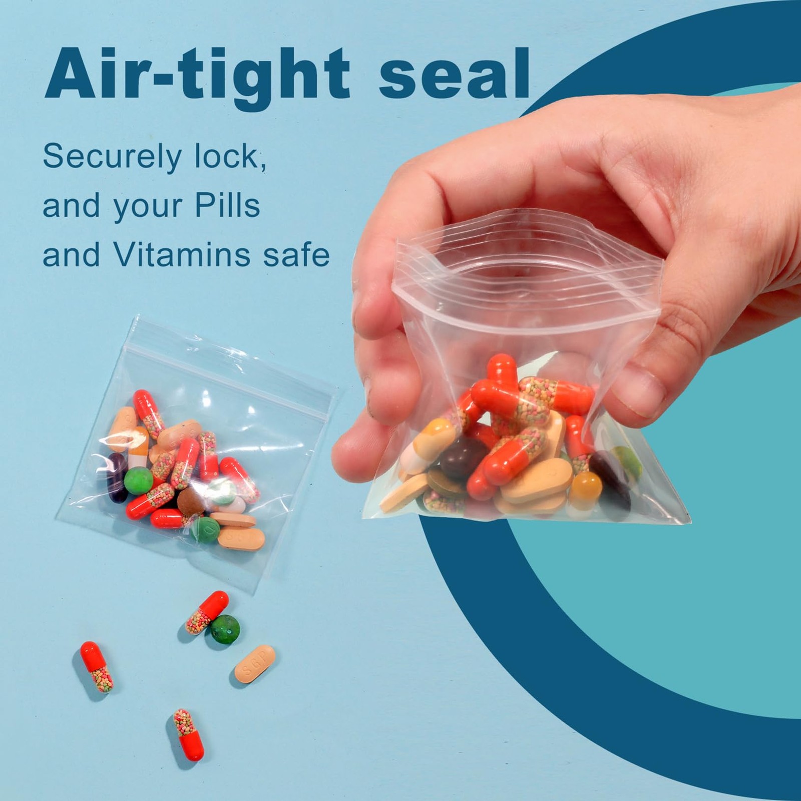 400 Packs Pill Bags 6 mil Sturdy 3×2.75 Pack of 400 (1 size), Full Clear-6mil