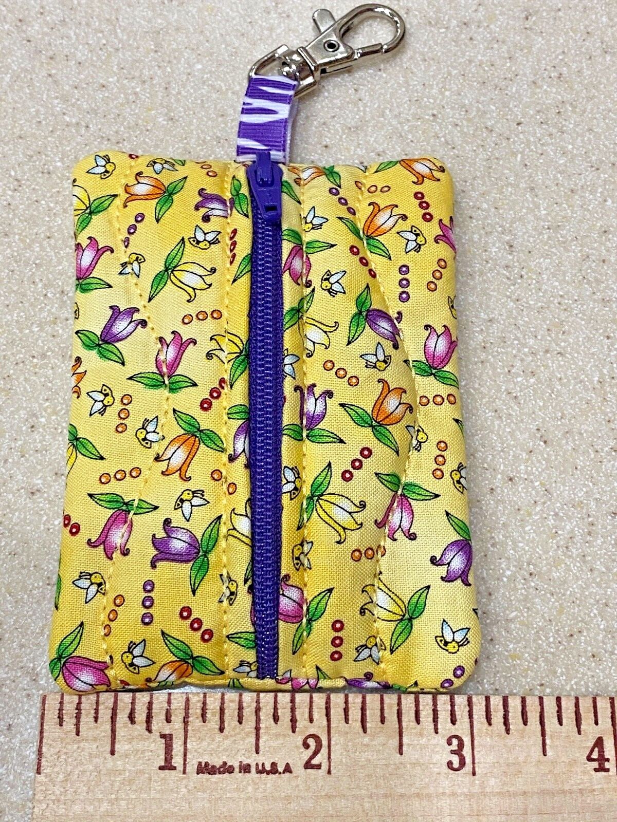 Clip on Pouch Case Holder Auvi-Q Inhaler Gift Card Money Floral Arrow Nurse Penc