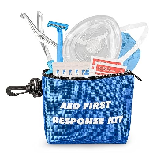 AED First Responder Kit CPR Rescue Mask Trauma Shears First Aid Emergency Bag