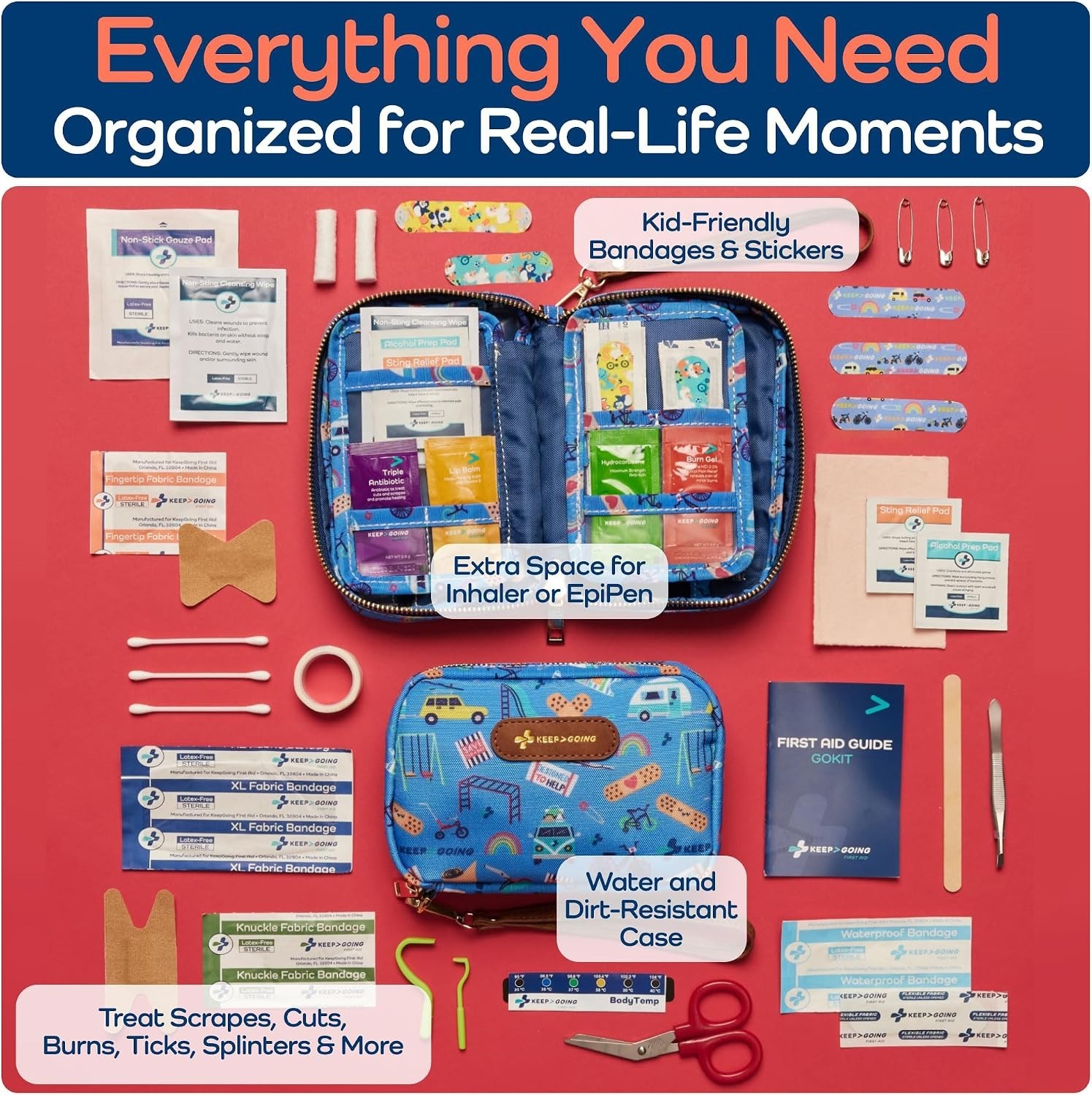 130 Pc. First Aid Kit for Kids