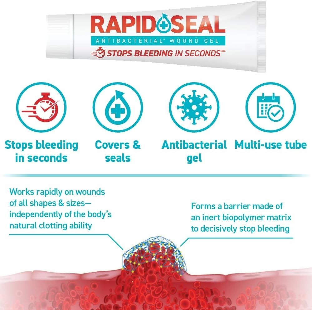 Wound Gel 1 Tube – Stops Bleeding Instantly, Fast-Acting First Aid for Cuts