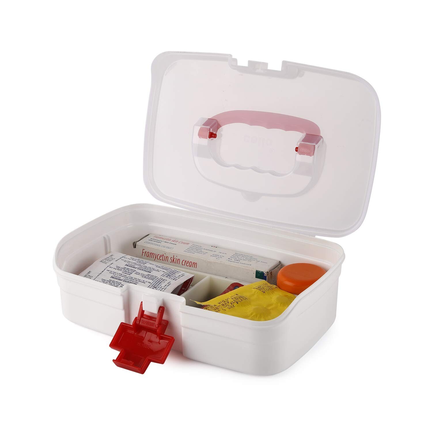 Medico Small First Aid Box, White, Plastic, Rectangular