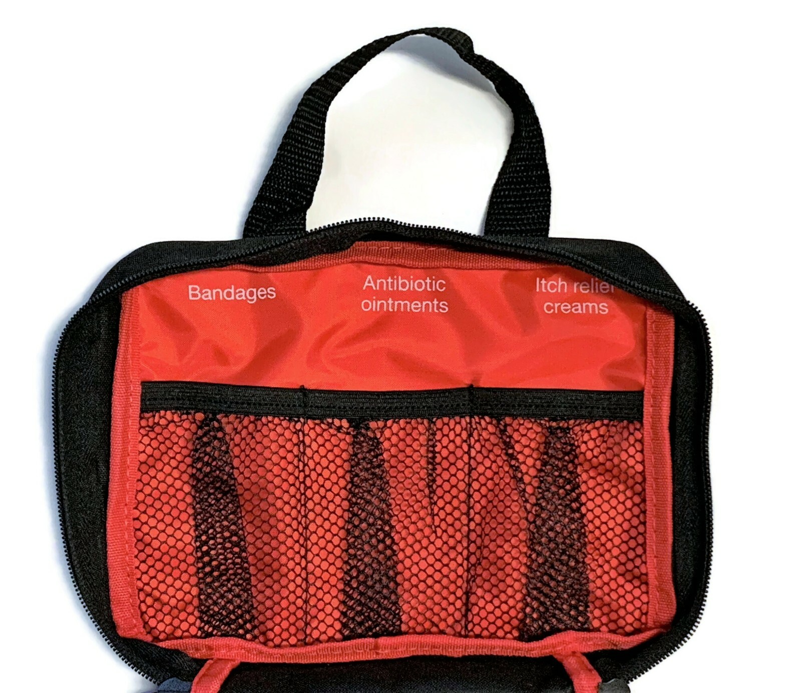 Red and Black First Aid Bags – Build Your Own Personal First Aid Kit, Pack of 3