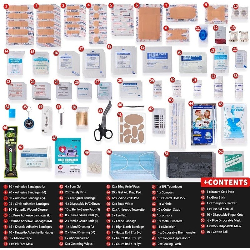 520 Piece First Aid Kit Portable Waterproof Emergency Medical Supplies Outdoor