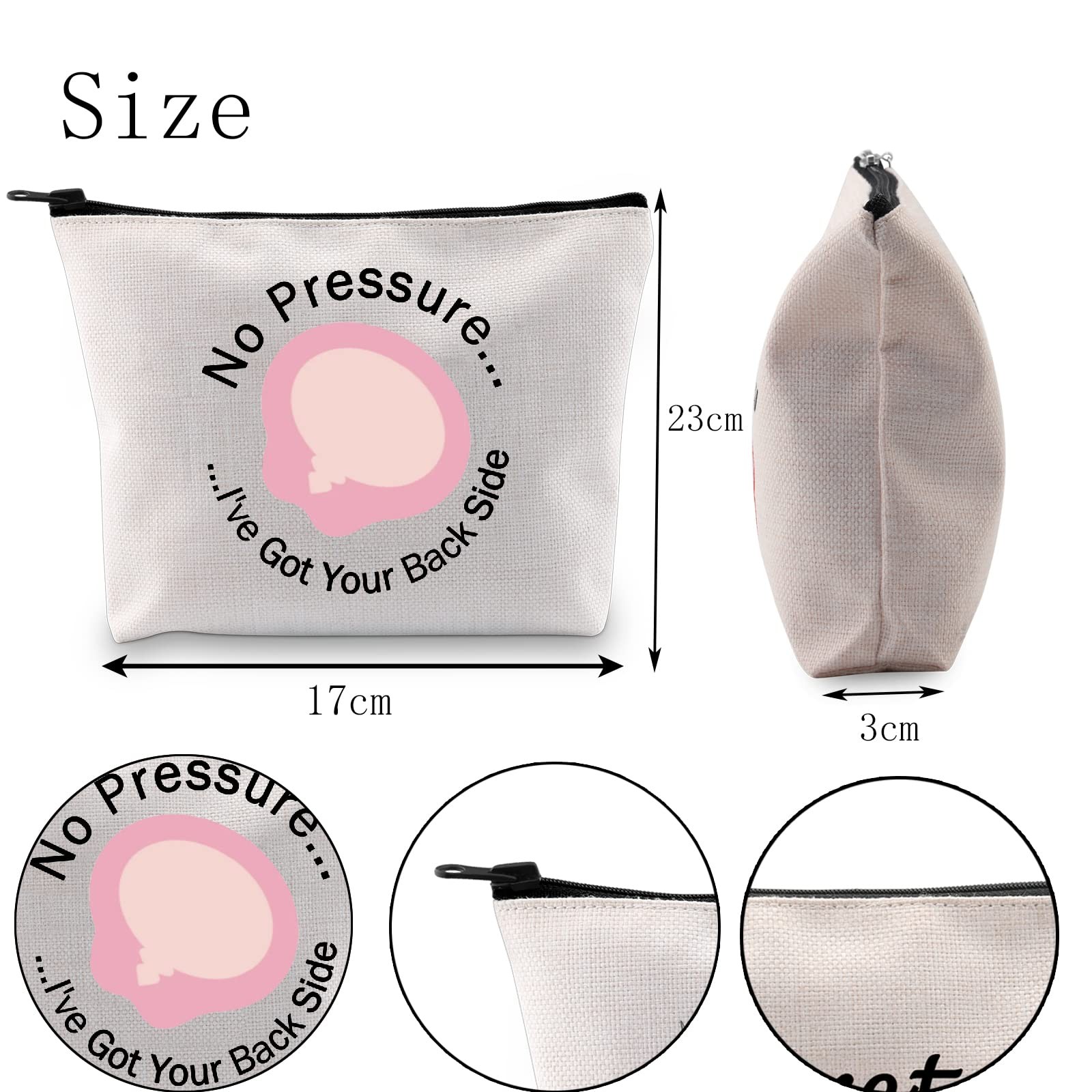 POFULL Wound Care Nurse Gift No Pressure I've Got Cosmetic Bag