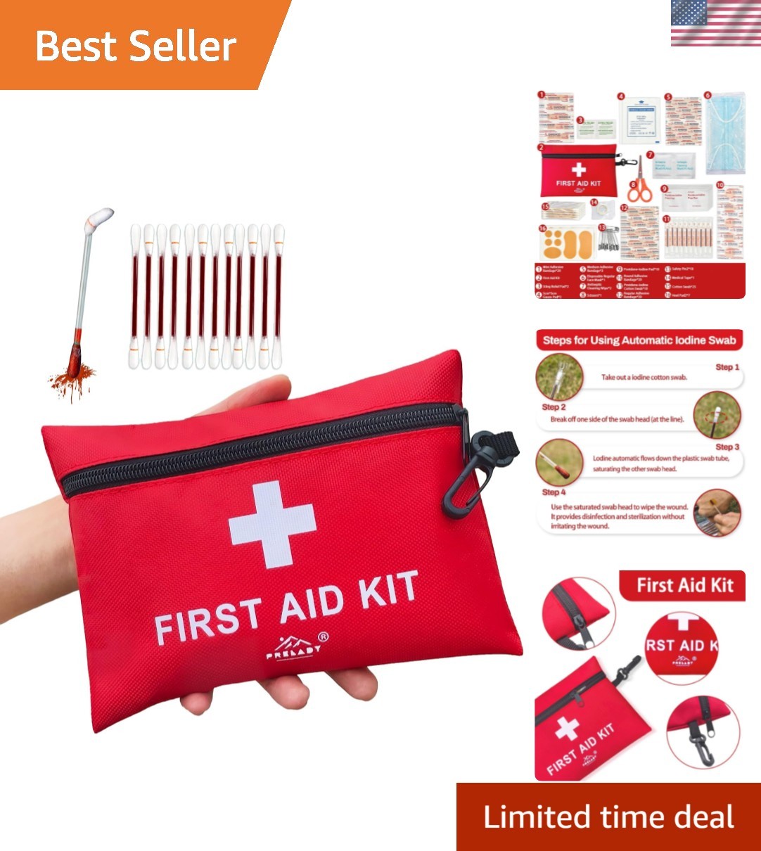 152 Piece Small First Aid Kit, Travel Size First Aid Kit TSA Approved, Mini F…