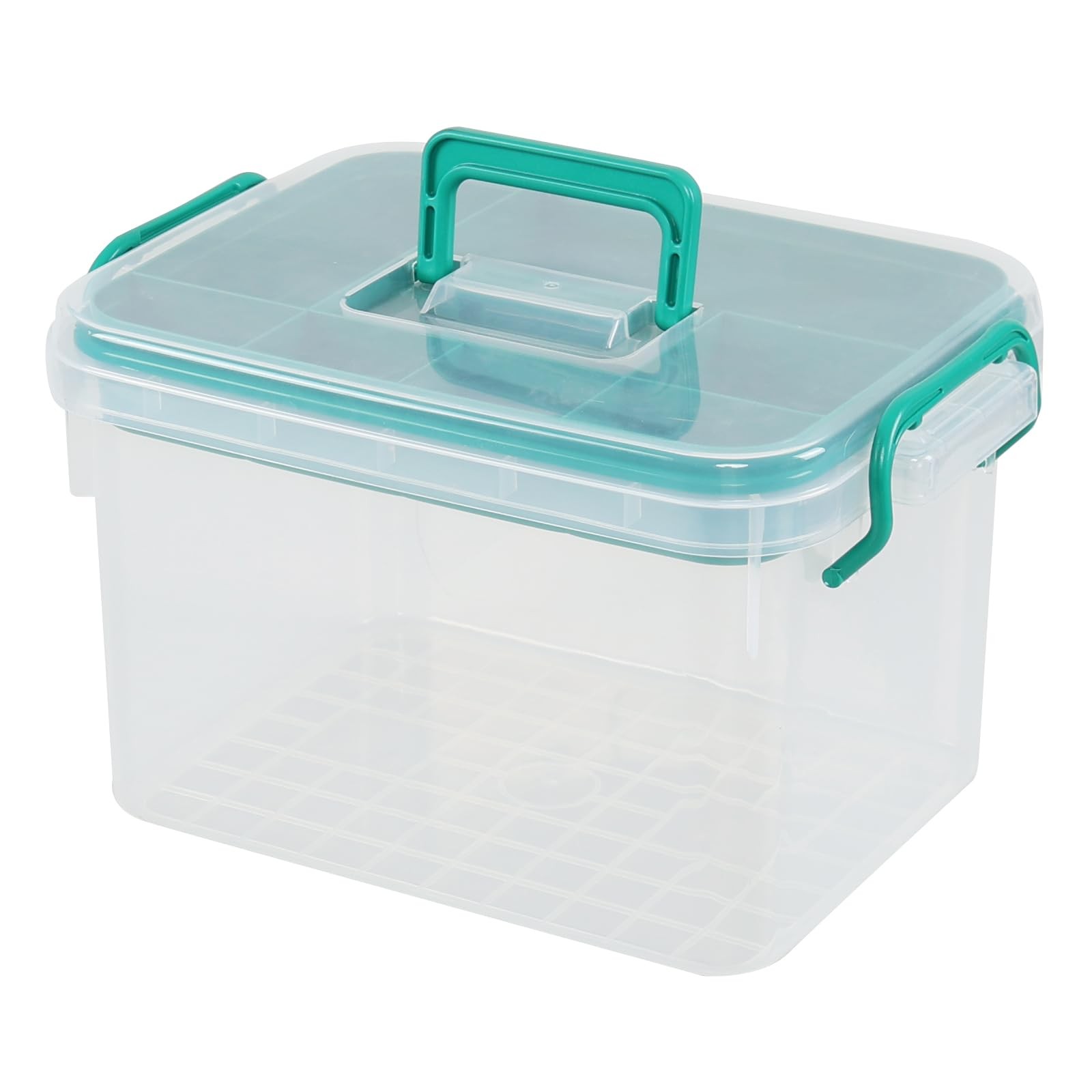 Cinkyou Medical Box, Plastic Emergency First Aid 11.6" x 9" x 7.7", Clear