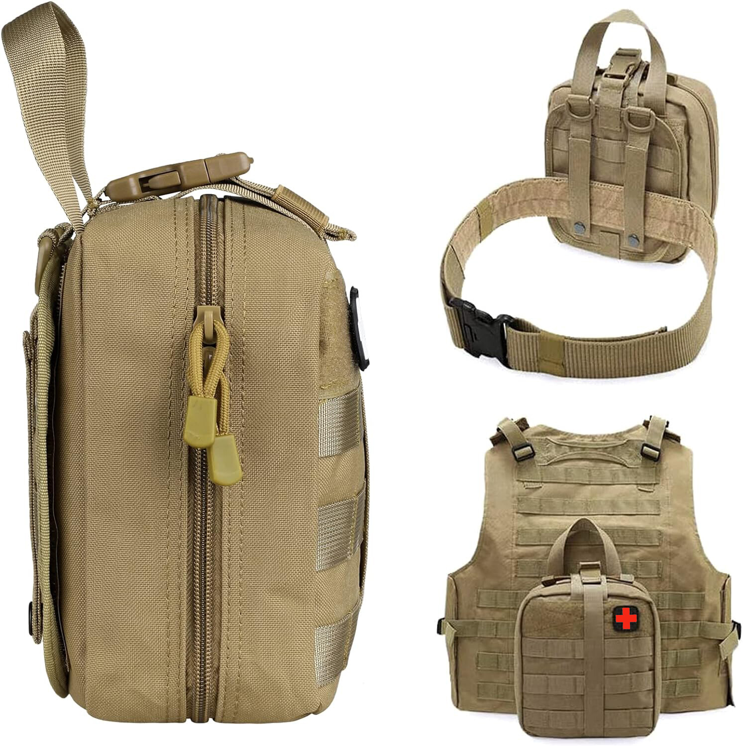 Tactical First Aid Pouch Rip Away Military Tear Away Medical Utility Pouch Bag