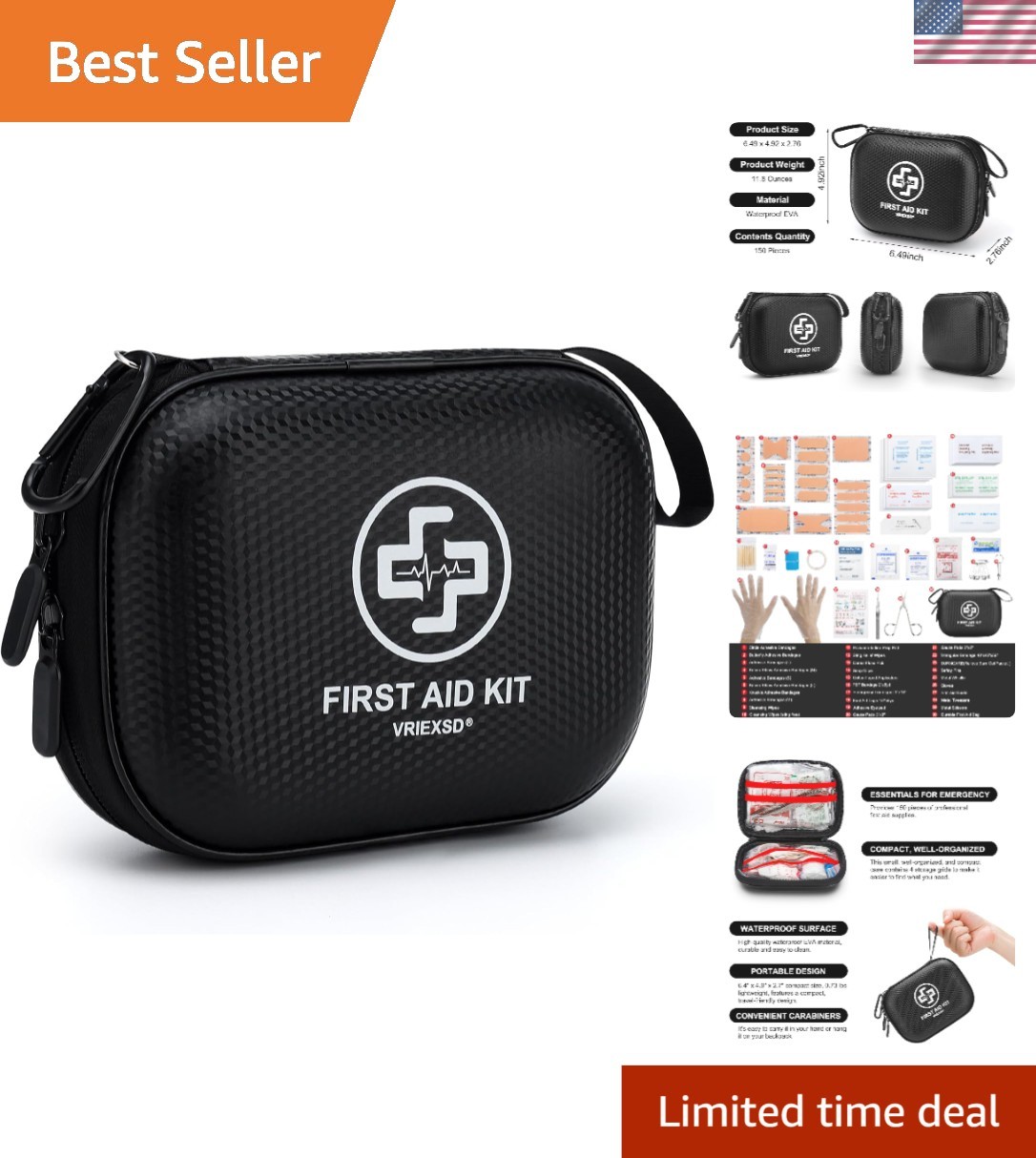 Durable 150-Piece Mini First Aid Kit – Compact, Portable & Ready for Emergencies