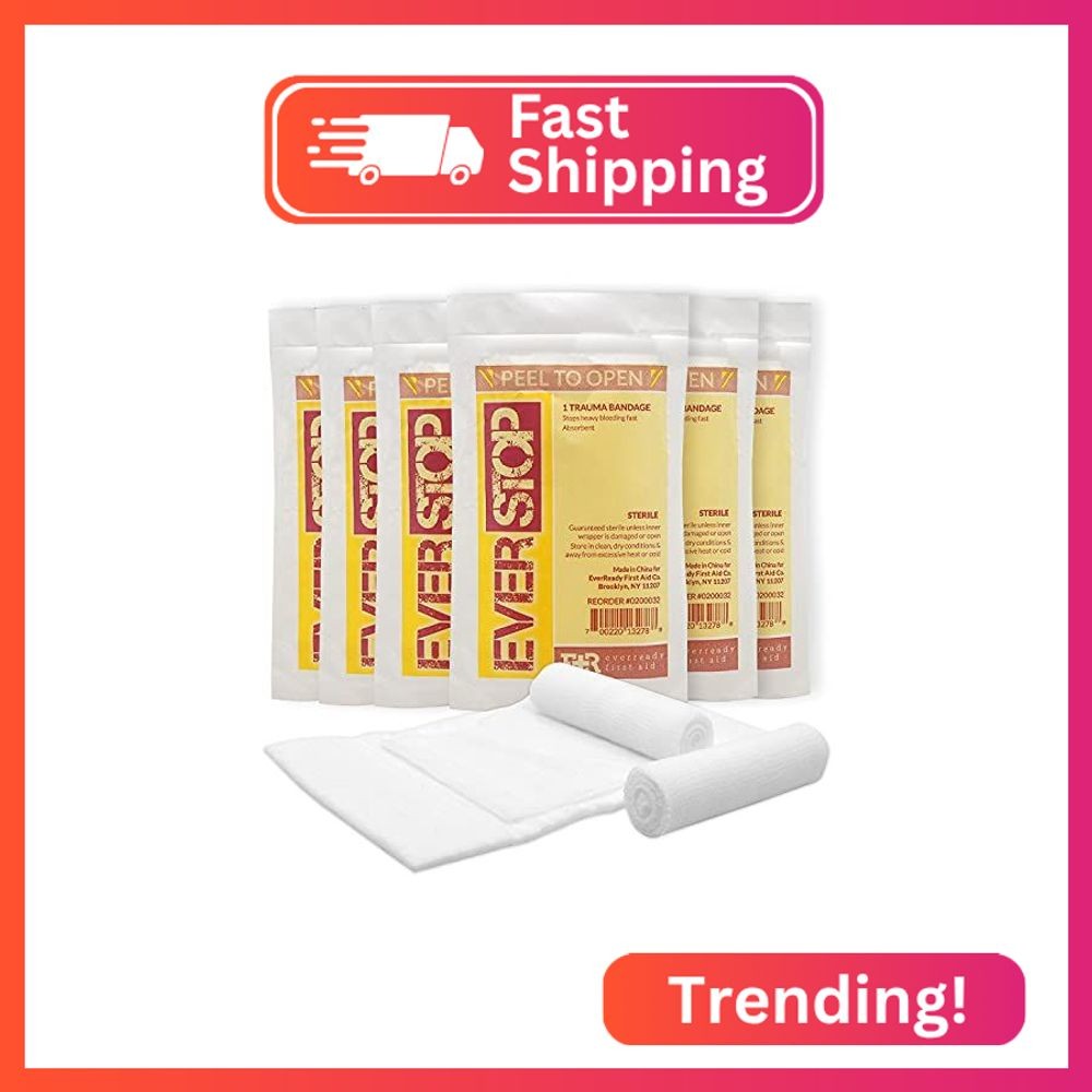 Ever Ready First Aid EverStop First Aid Blood Stopper Compress Multi-Purpose Wou
