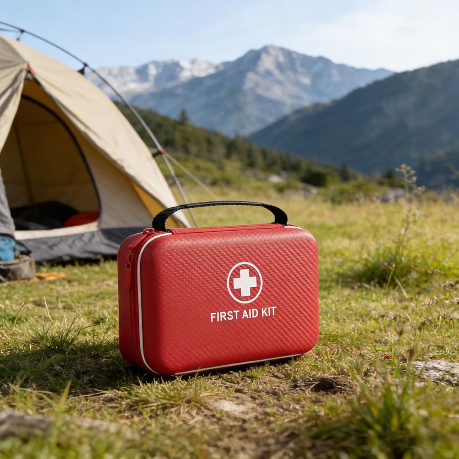 First Aid Kit – Compartments Kit with EVA Hard Shell, Large Capacity for Vari…