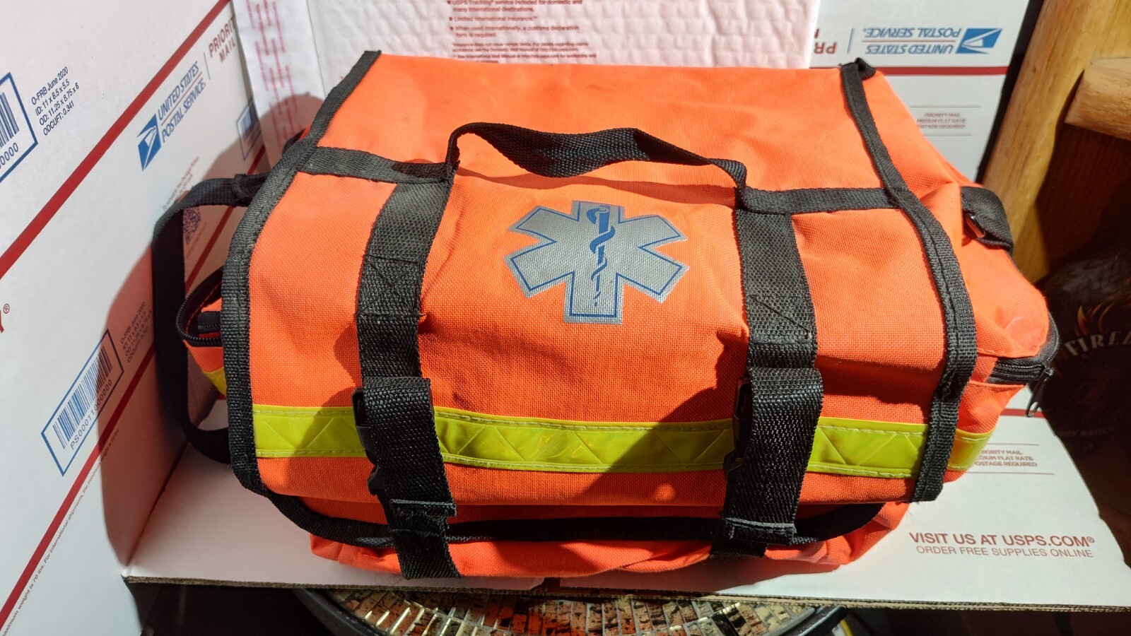 MEDICAL BAG – First responder paramedic rescue EMT – Orange Padded Dividers