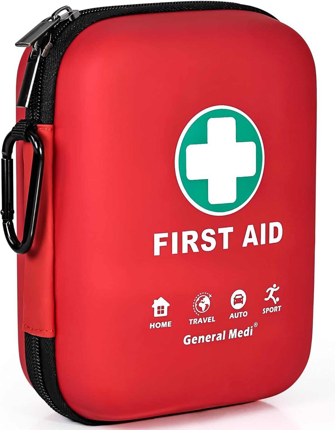 General Medi First Aid Kit – 170 Pieces Hard Case and Lightweight – Great for Tr