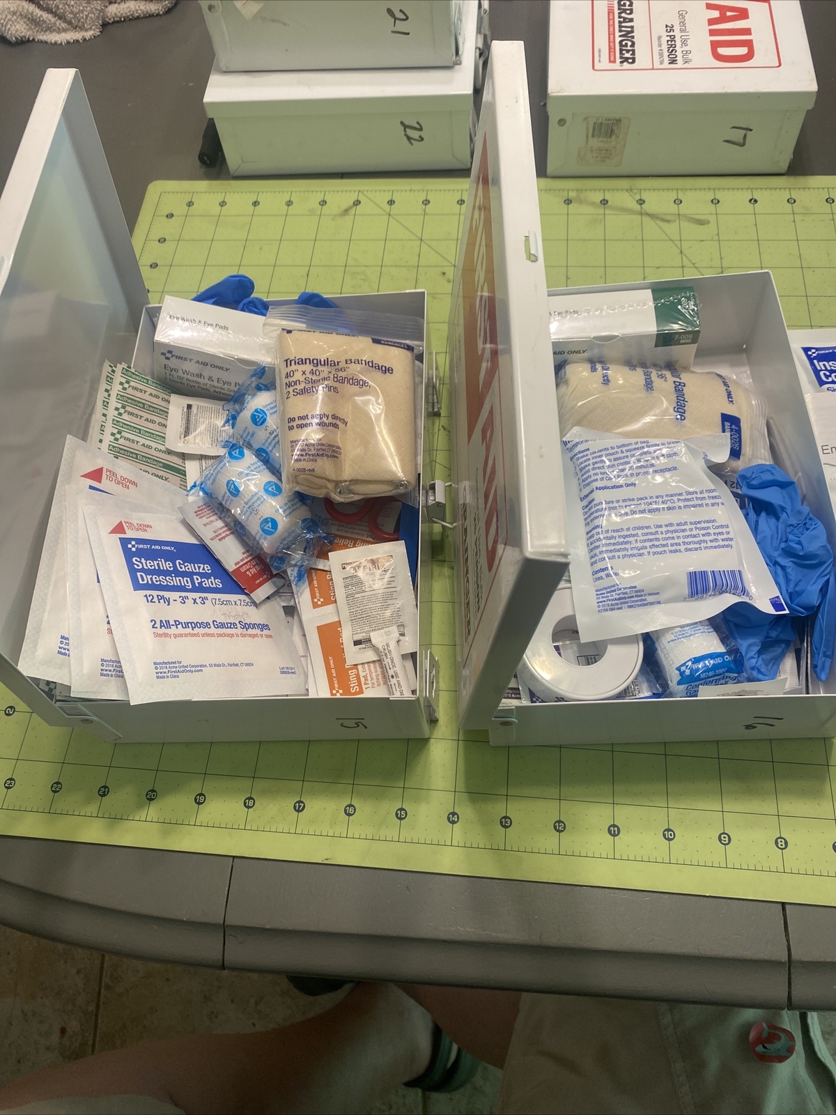 Grainger First Aid Kits 25 person #15 + 16 Two For The Price Of One