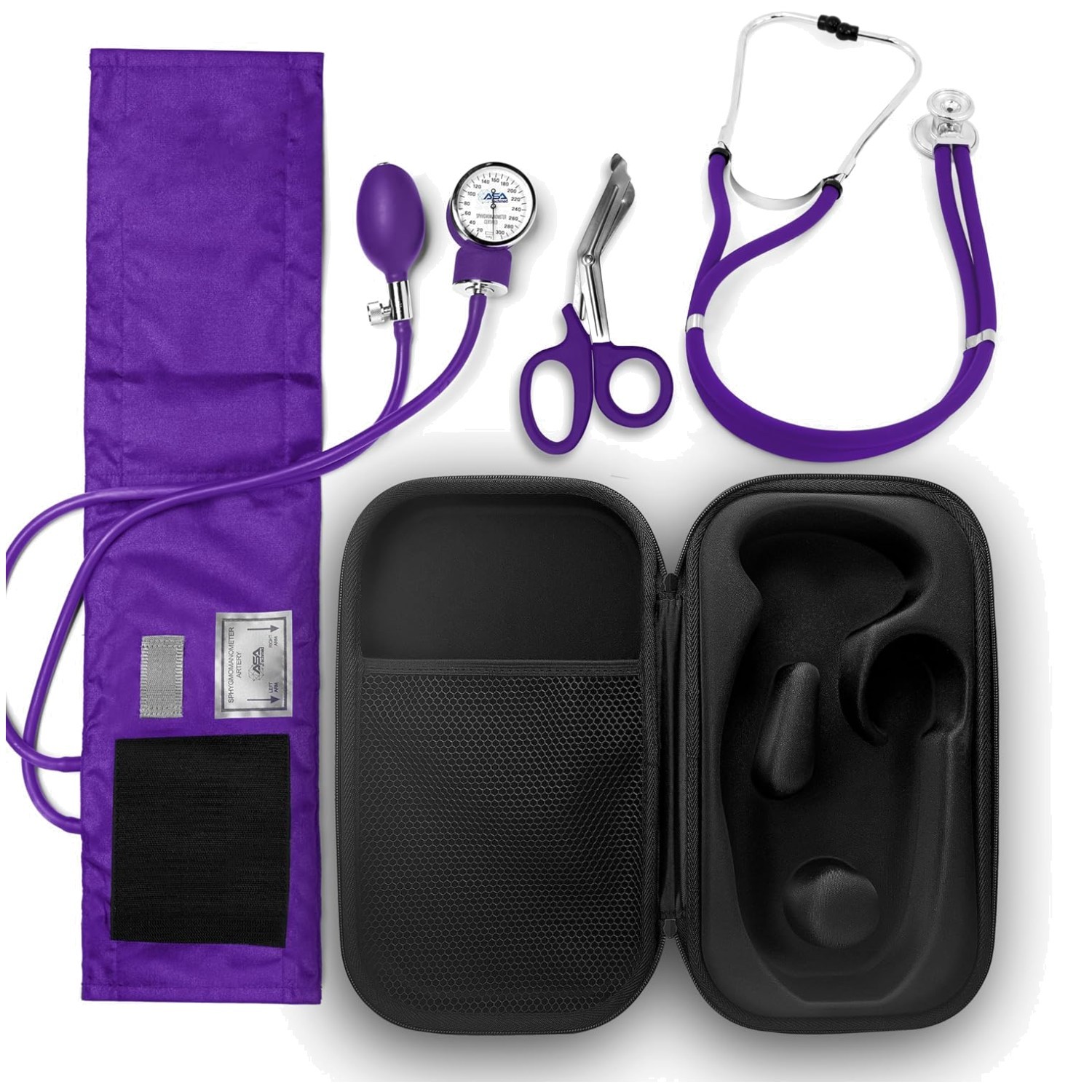 Complete Medical Set – Stethoscope, BP Monitor & EMT Shears