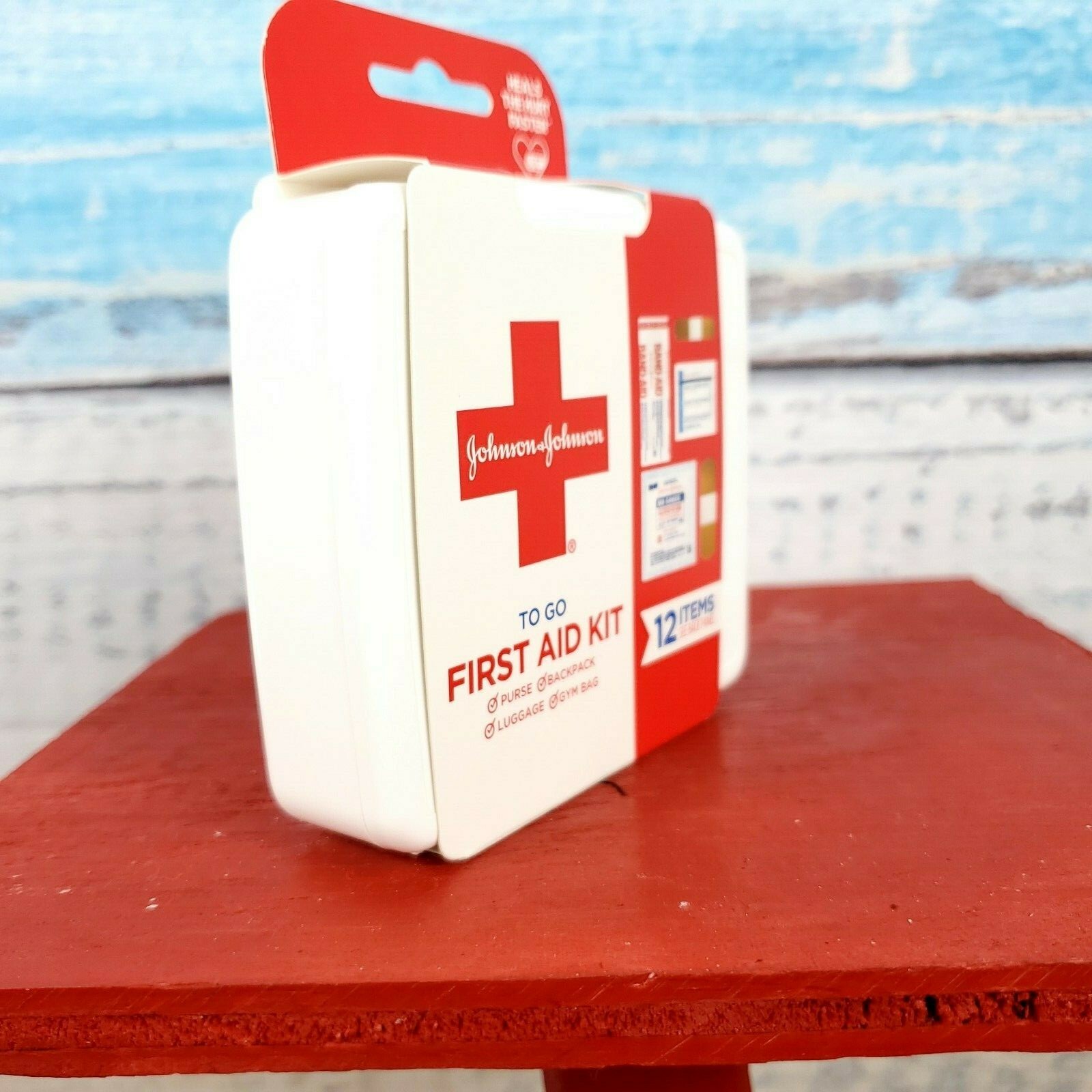 Johnson & Johnson To Go First Aid Kit 12 Items For Cuts & Scratches USA Seller