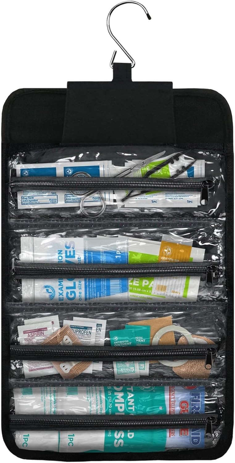 73-Piece Coach’s and Team Sports First Aid Kit in Roll up Bag: Clean, Treat, …