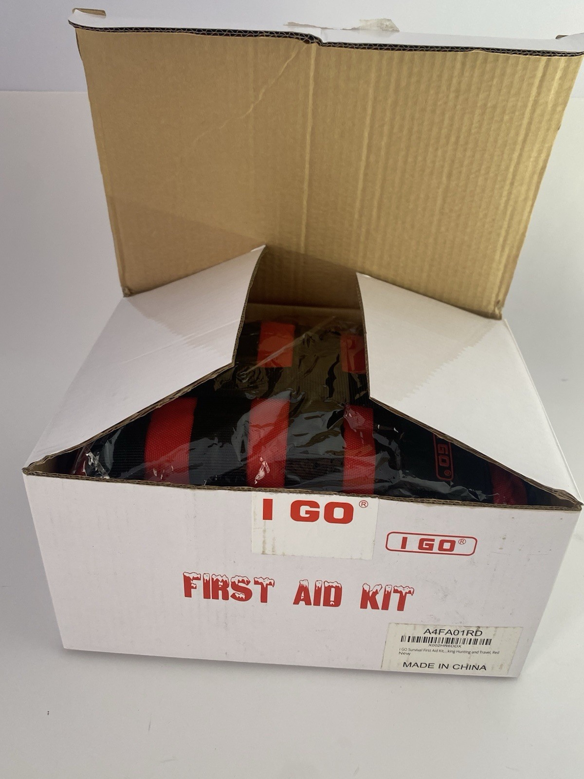 I GO First Aid Kit Portable Tactical MOLLE Pouch Red Black Unisex A4FA01RD