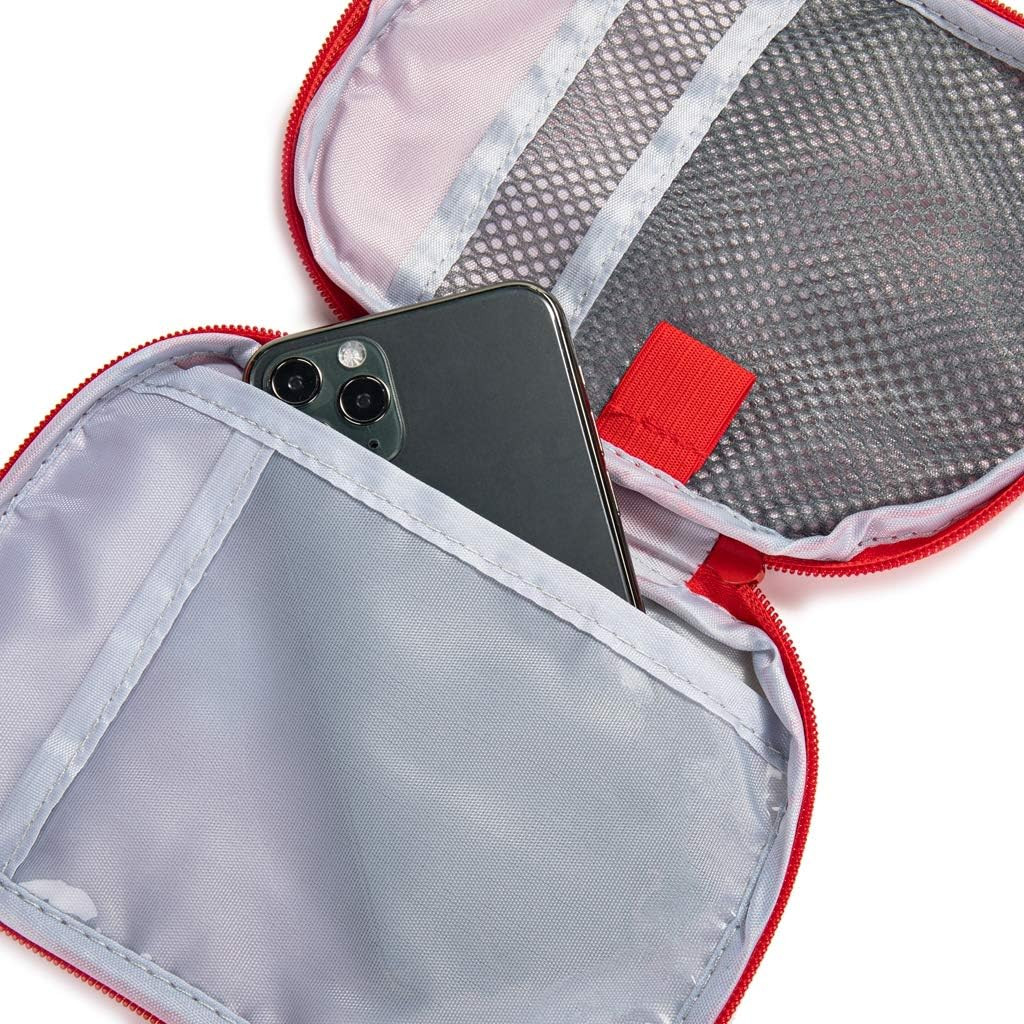 Red First Aid Bag Empty 1St Aid Bag Section Dividers Medical Travel Case Emergen