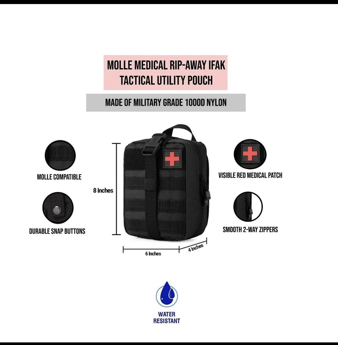 FULLY STOCKED Trauma First Aid Kit Medical EMT Bag Emergency Survival Molle IFAK