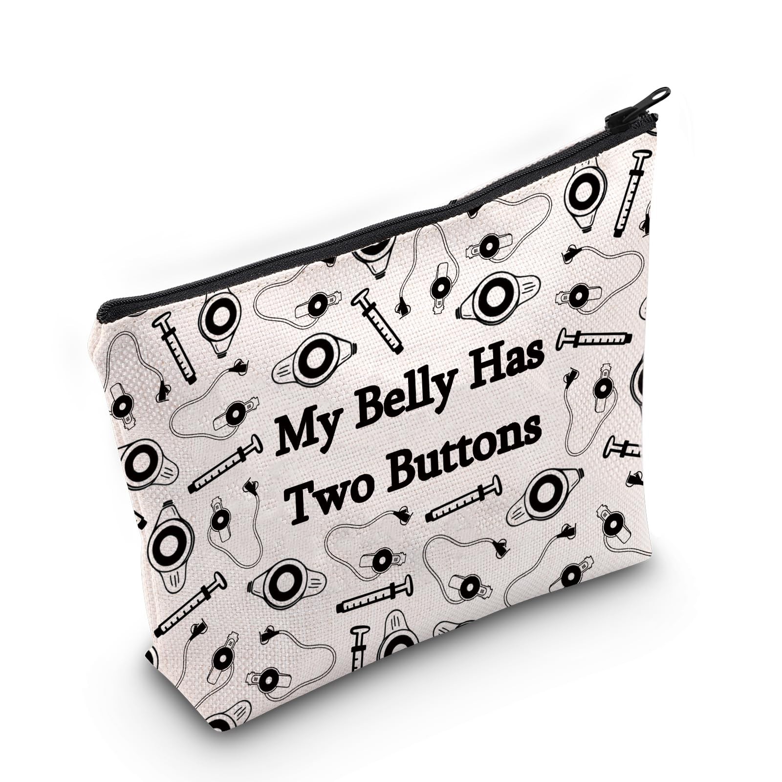 JXGZSO G tube Cosmetic Pouch Feeding Tube Awareness My Belly Has Two Buttons