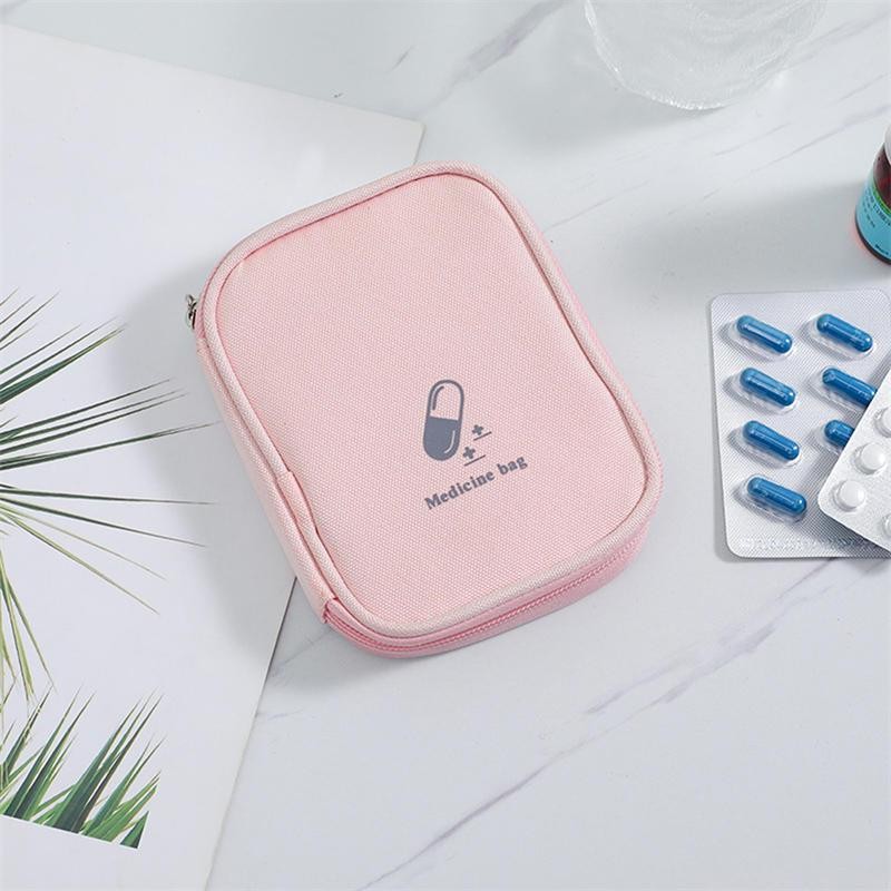 Portable First Aid Kit Travel Mini Medical Pouch Emergency Pill Organizer