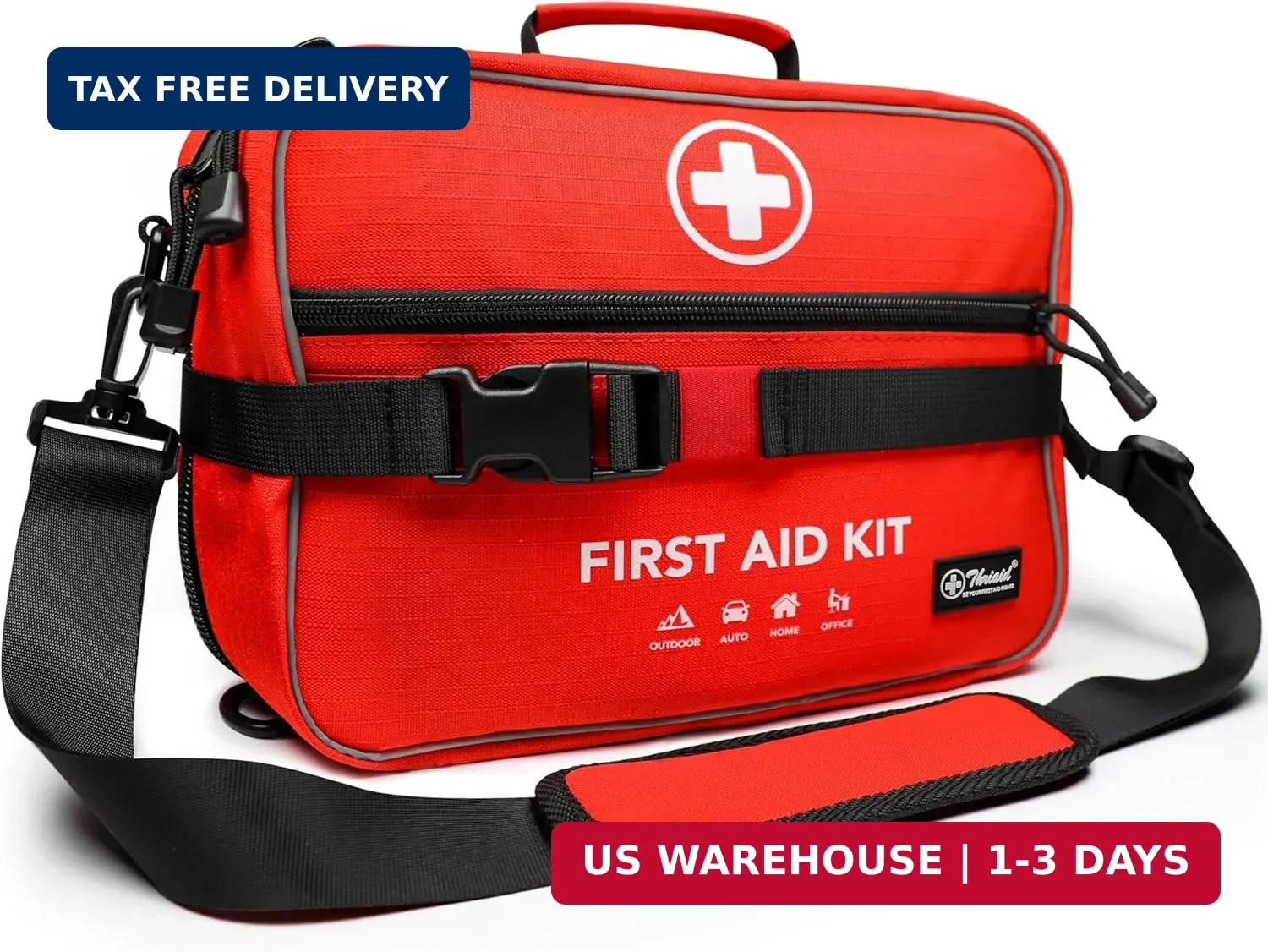 430 Piece First Aid Kit, Well-Organized Premium Waterproof Compact Trauma Medica