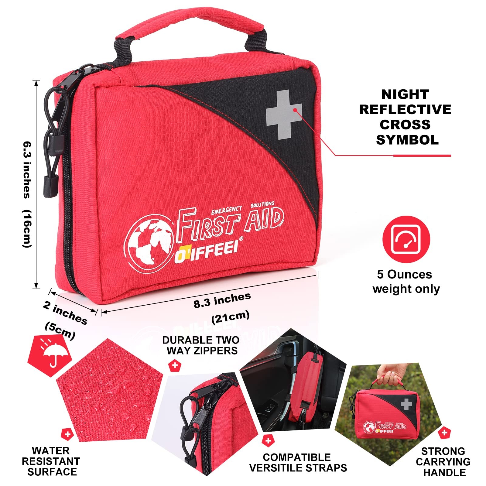 First Aid Bags Empty, Compact Trifold Emergency Medical bag for Camping Hikin…
