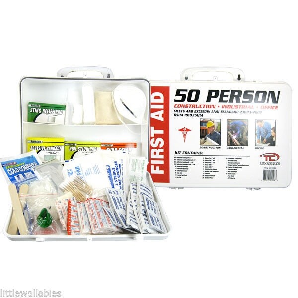 Home Commercial Emergency 50 Person Medical First Aid Kit Health Care ANSI OSHA