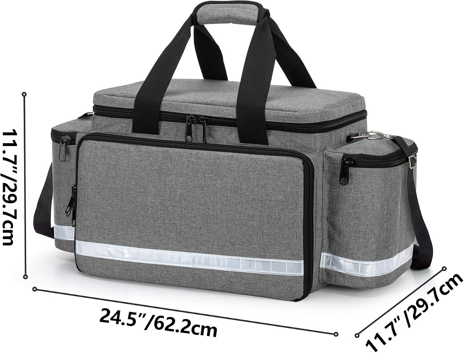 Professional Medical Bag, First Aid Storage Bag, Empty Emergency Responder Traum