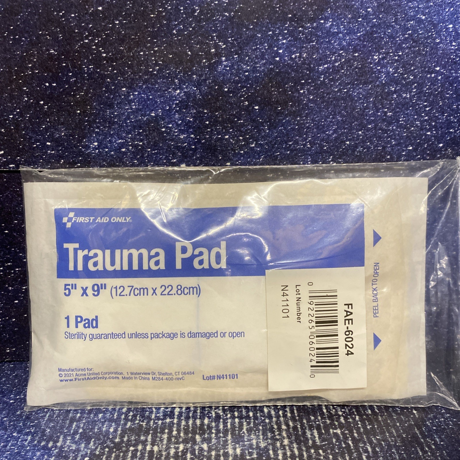 2 Pack – First Aid Only – FAE-6024 – 5 in x 9 in Trauma Pad