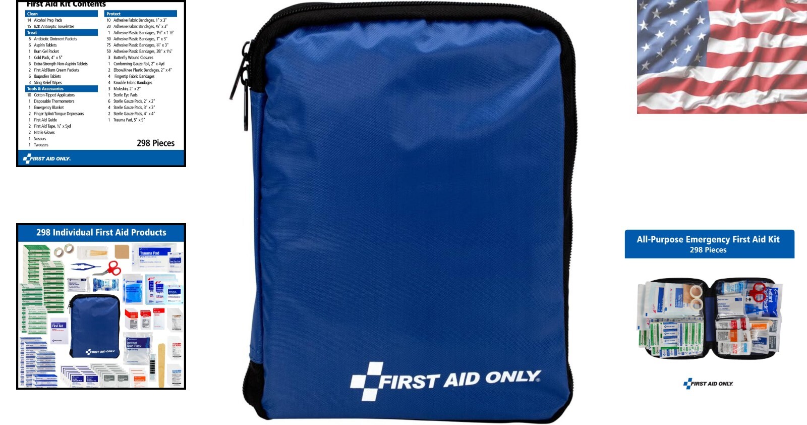 299-Piece Waterproof First Aid Kit for Home, Office & Travel Emergencies