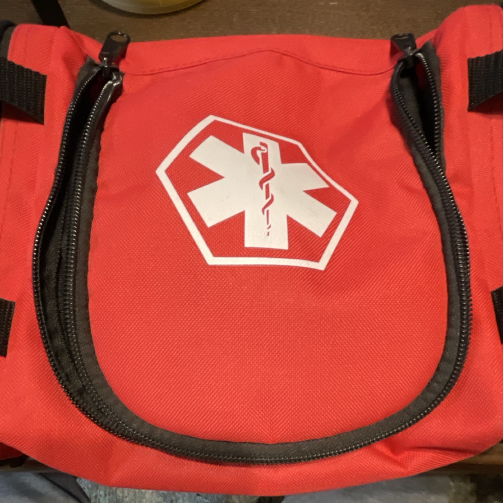 Ever Ready Red Portable First Aid Bag with Internal Organizer Compartments